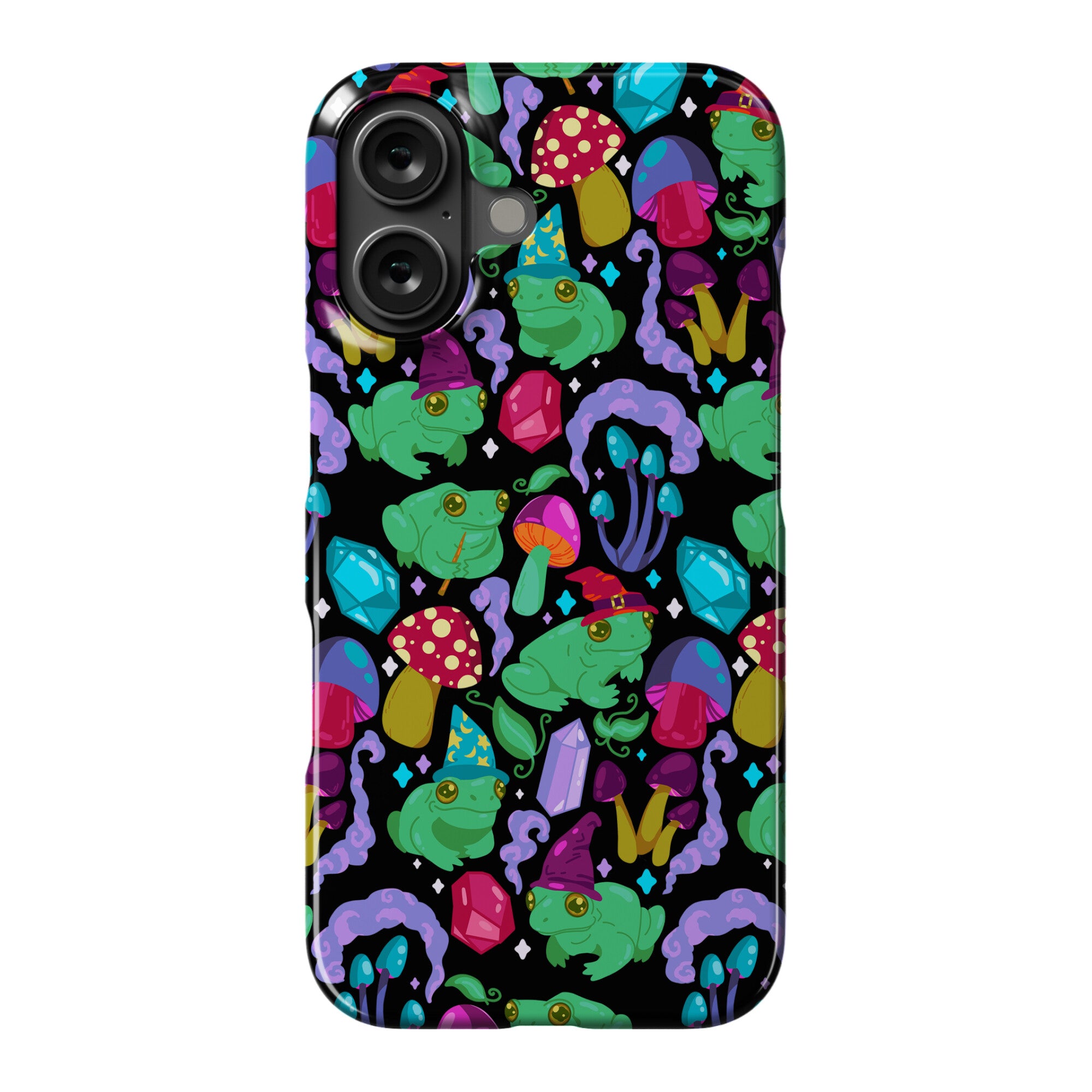 Magical Mushroom Frogs Pattern Phone Case